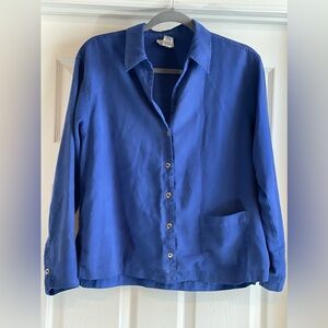 Chico’s Blue Shirt Jacket Chico’s size 1